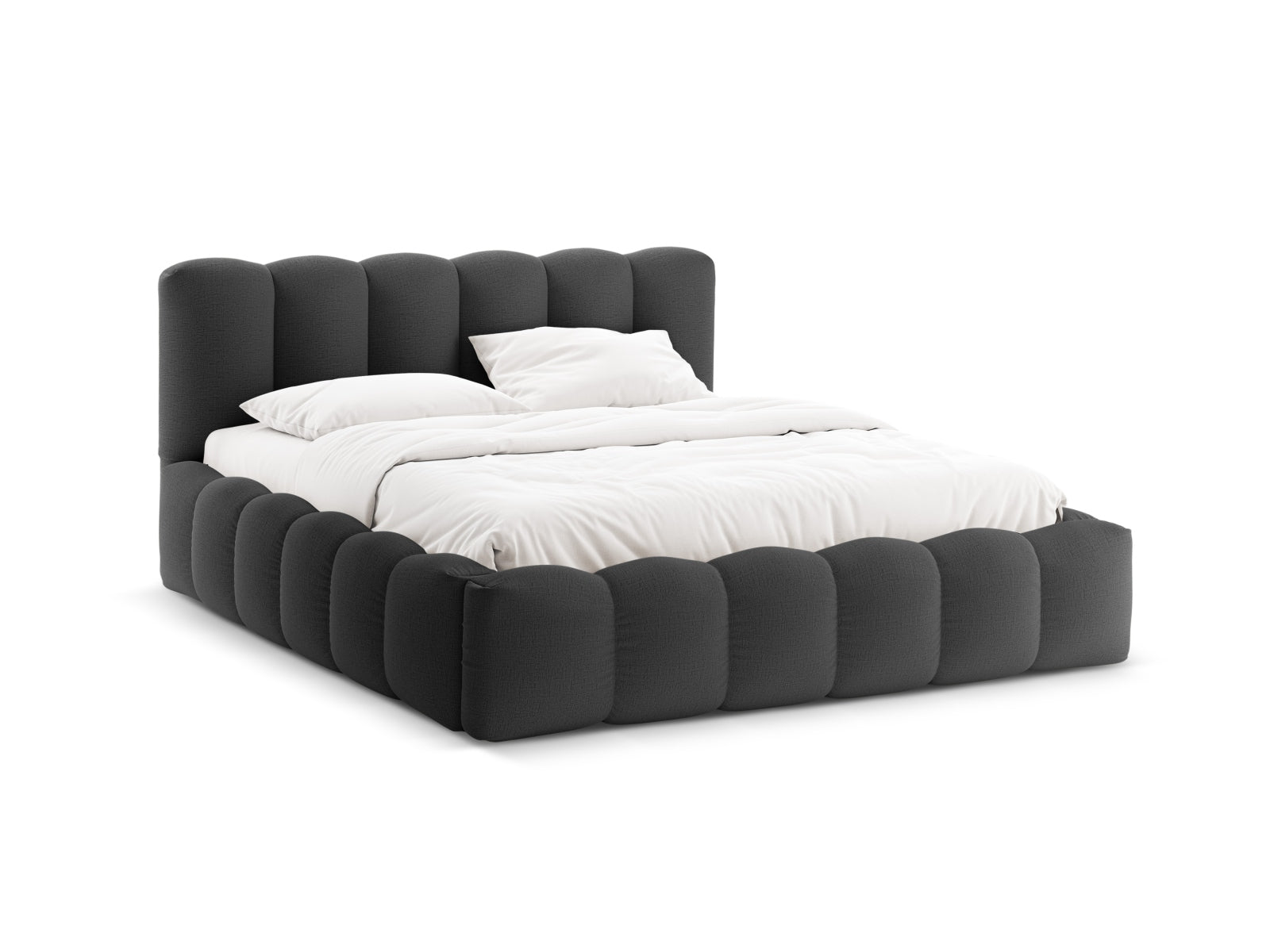 Bett Strukturstoff Anthrazit Lupine — Anthracite