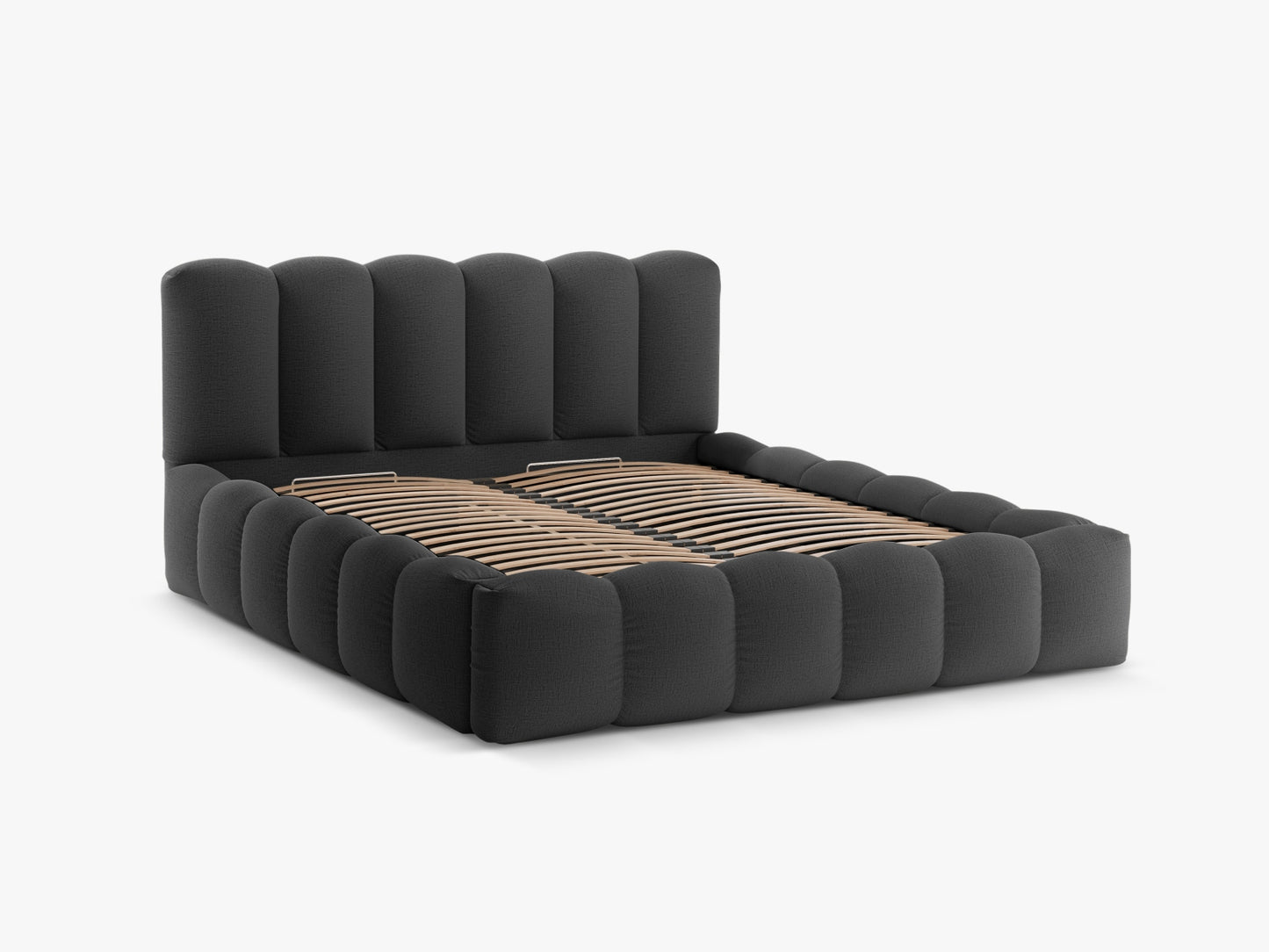 Bett Strukturstoff Anthrazit Lupine — Detailansicht