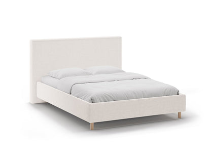 Bett Strukturstoff Anthrazit Eloise — Light Beige