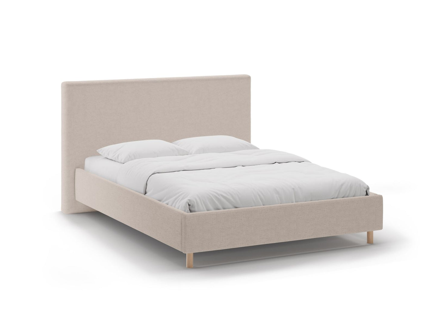 Bett Strukturstoff Anthrazit Eloise — Cappuccino