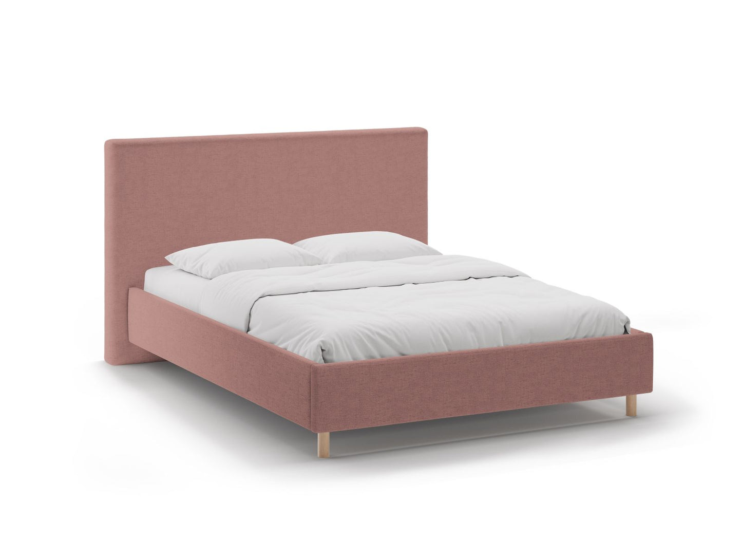 Bett Strukturstoff Anthrazit Eloise — Dark Pink
