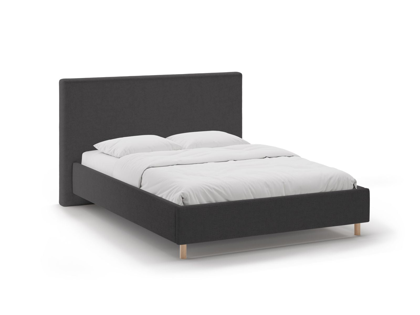 Bett Strukturstoff Anthrazit Eloise — Anthracite
