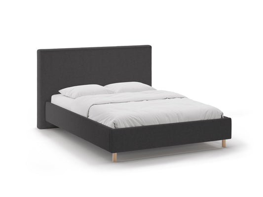 Bett Strukturstoff Anthrazit Eloise — Anthracite