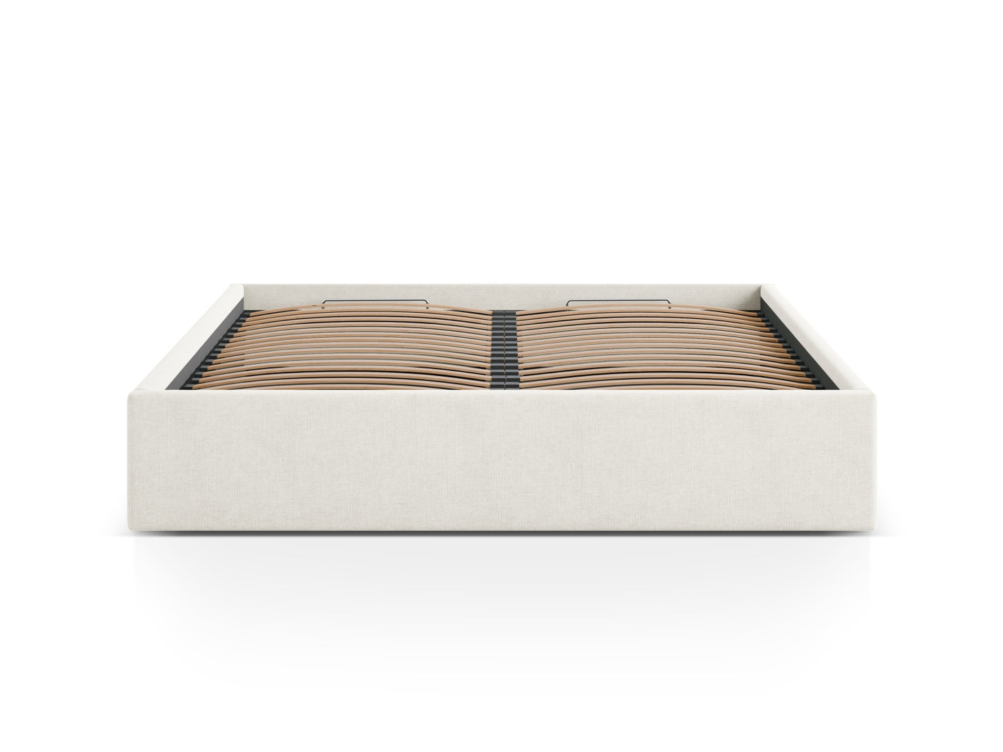 Bett Strukturstoff Anthrazit Susan — Light Beige