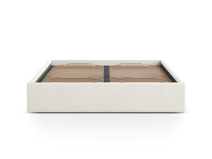 Bett Strukturstoff Anthrazit Susan — Light Beige