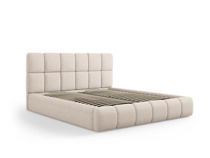 Bett Chenille Beige Bellis — Detailansicht