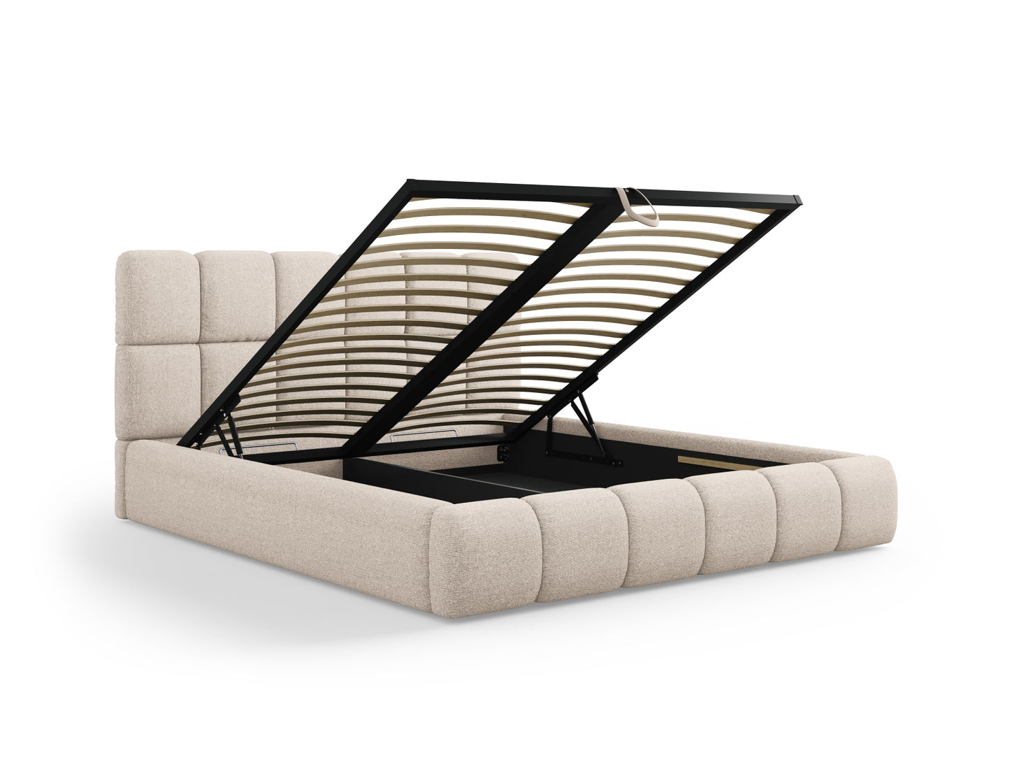 Bett Chenille Beige Bellis — Ansicht 5