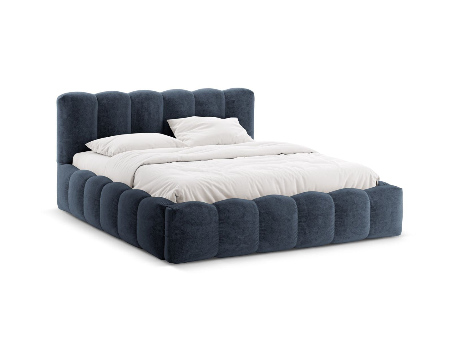 Bett Chenille Beige Lupine — Dark Blue