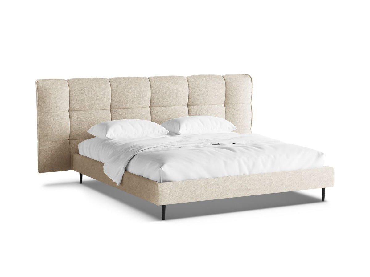 Eric Storage Bed With Headboard — Light Beige