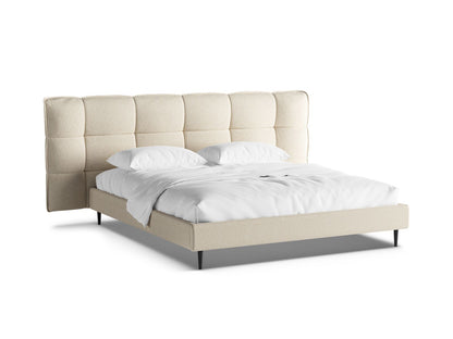 Bett Strukturstoff Beige Melange Eric — Light Beige Melange