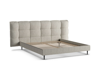 Bett Strukturstoff Beige Melange Eric — Maße und Details