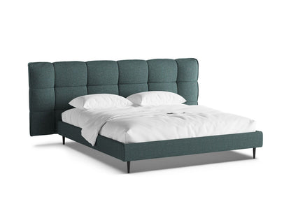 Bett Strukturstoff Beige Melange Eric — Green Blue Melange