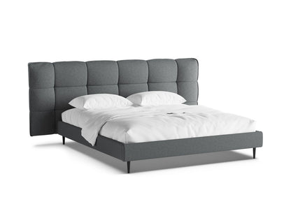 Bett Strukturstoff Beige Melange Eric — Dark Grey Melange