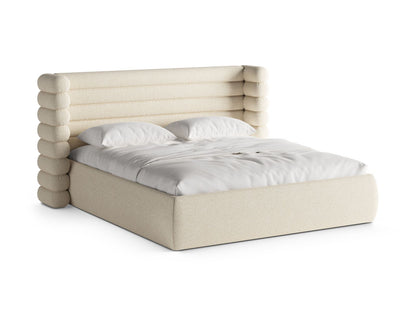 Bett Strukturstoff Beige Melange Mount — Light Beige Melange