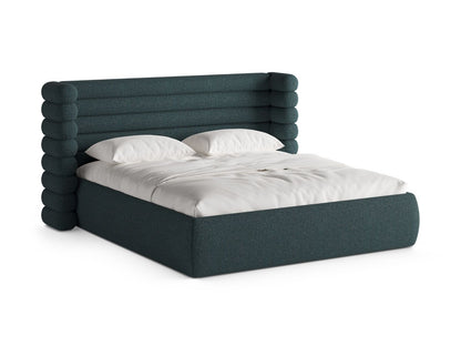 Bett Strukturstoff Beige Melange Mount — Green Blue Melange