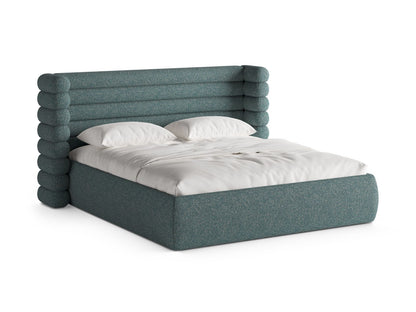 Bett Strukturstoff Beige Melange Mount — Blue Melange