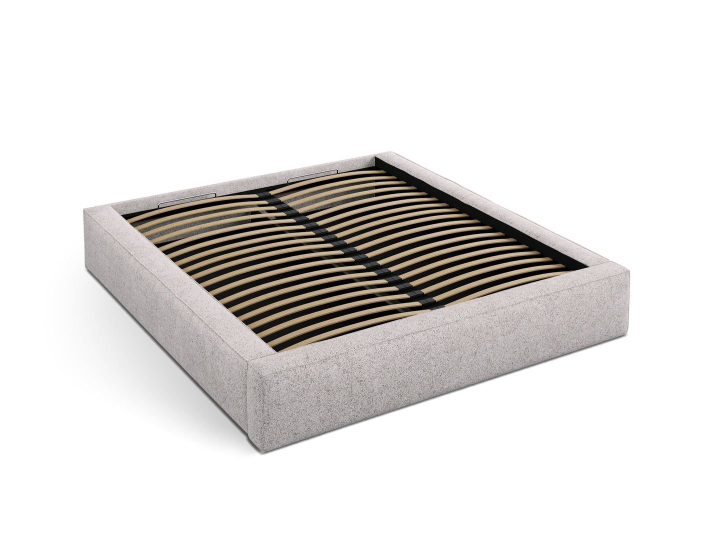 Bett Strukturstoff Beige Melange Simon — Ansicht 4
