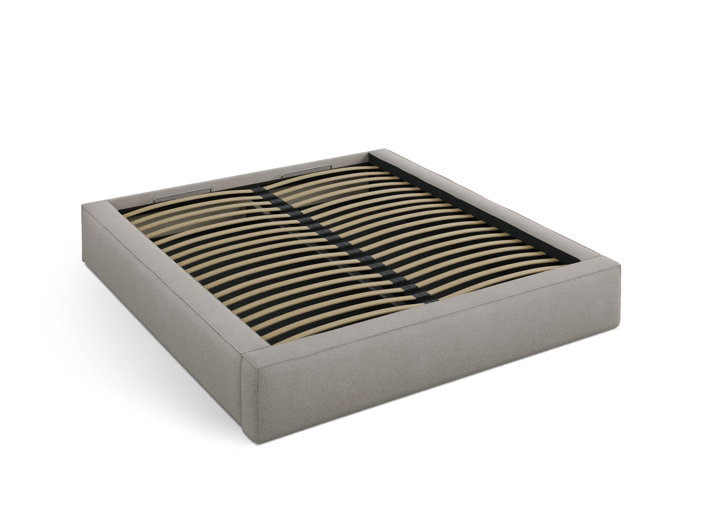 Bett Bouclé Dunkelbeige Simon — Ansicht 4