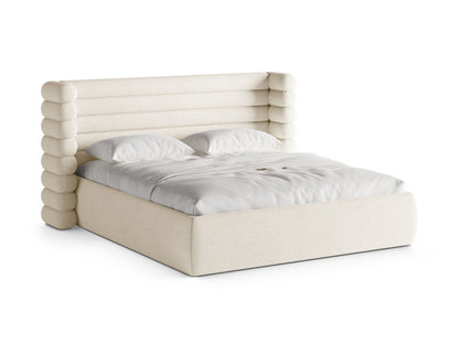 Bett Bouclé Schwarz Mount — Ivory