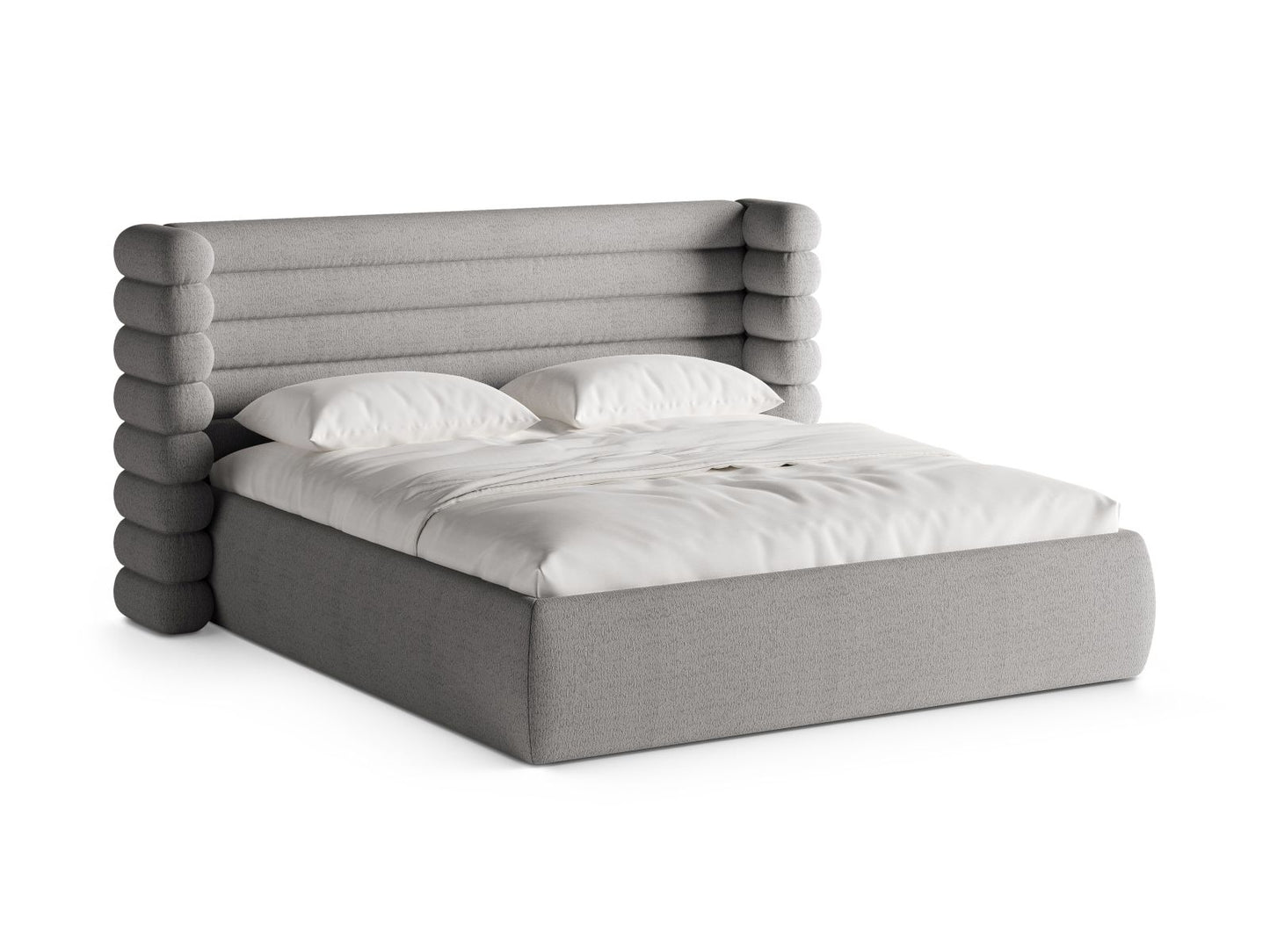 Bett Bouclé Schwarz Mount — Grey