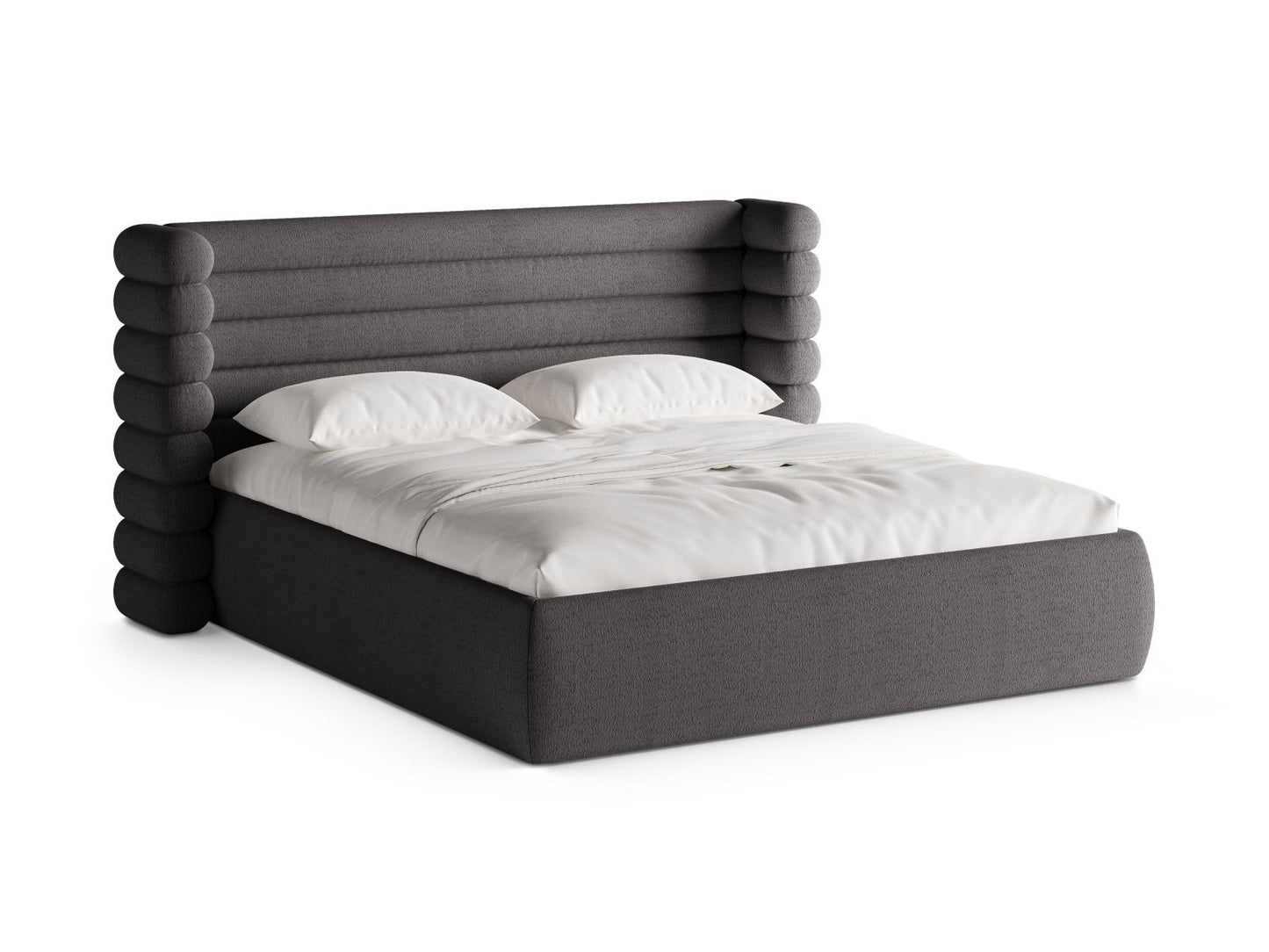 Bett Bouclé Schwarz Mount — Graphite