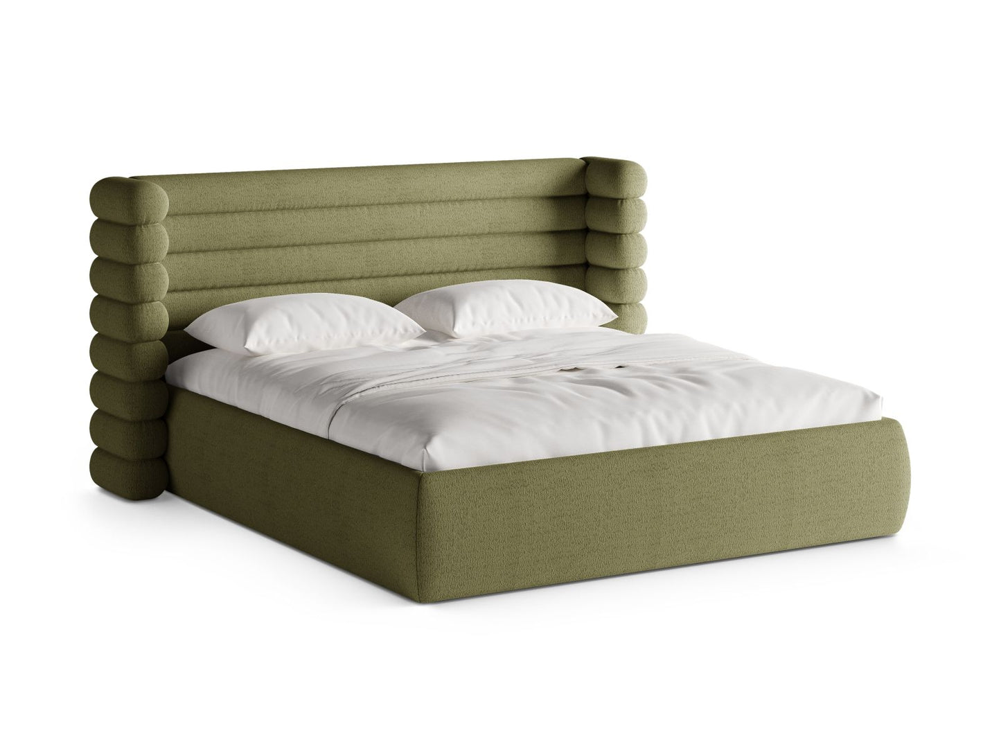 Bett Bouclé Schwarz Mount — Light Olive