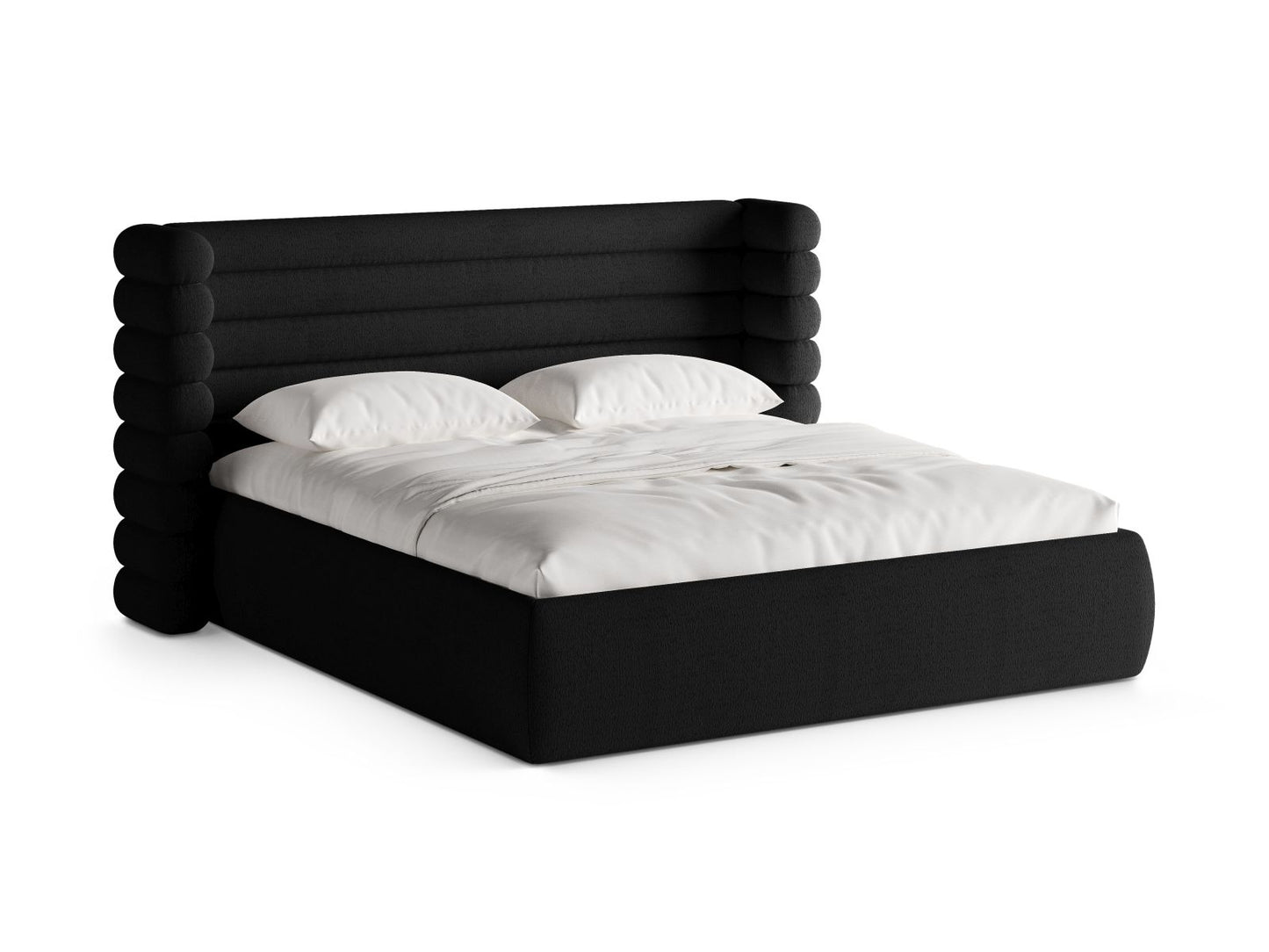 Bett Bouclé Schwarz Mount — Black