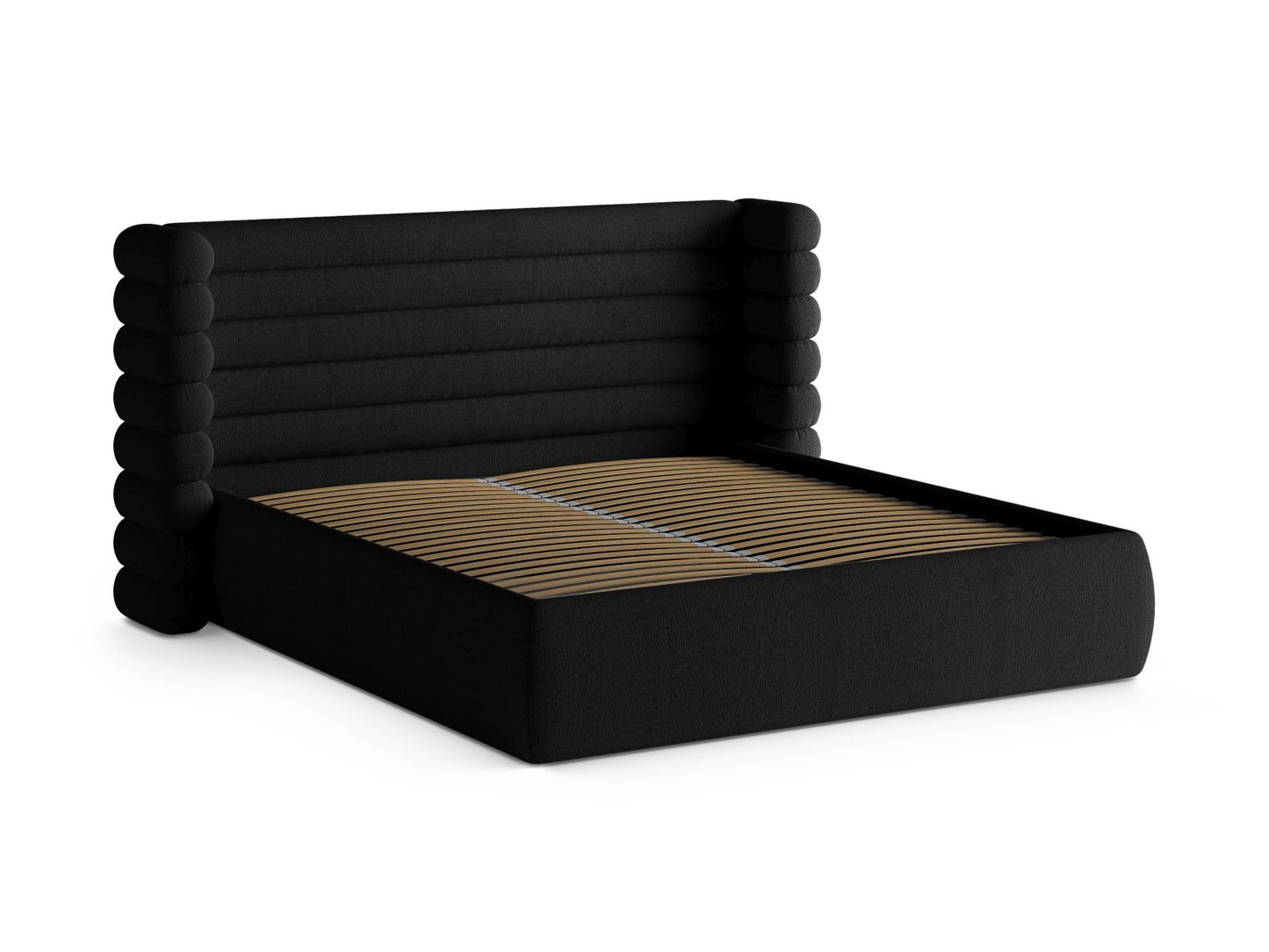 Bett Bouclé Schwarz Mount — Maße und Details