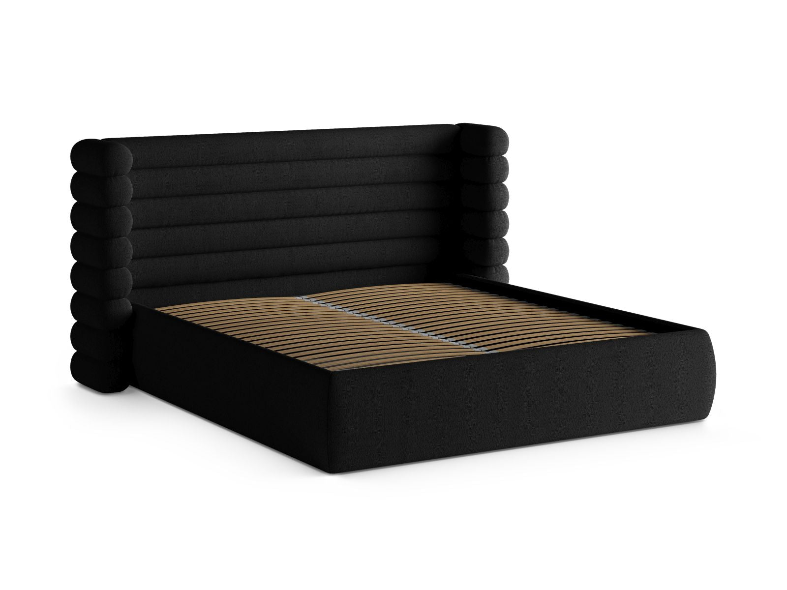Bett Bouclé Schwarz Mount — Maße und Details