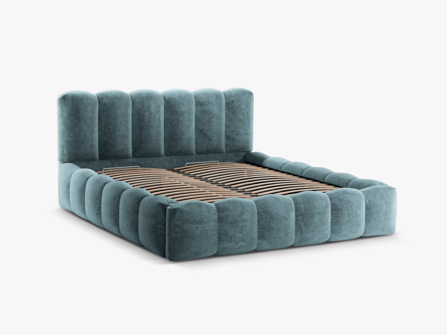 Bett Chenille Blue Jeans Lupine — Detailansicht