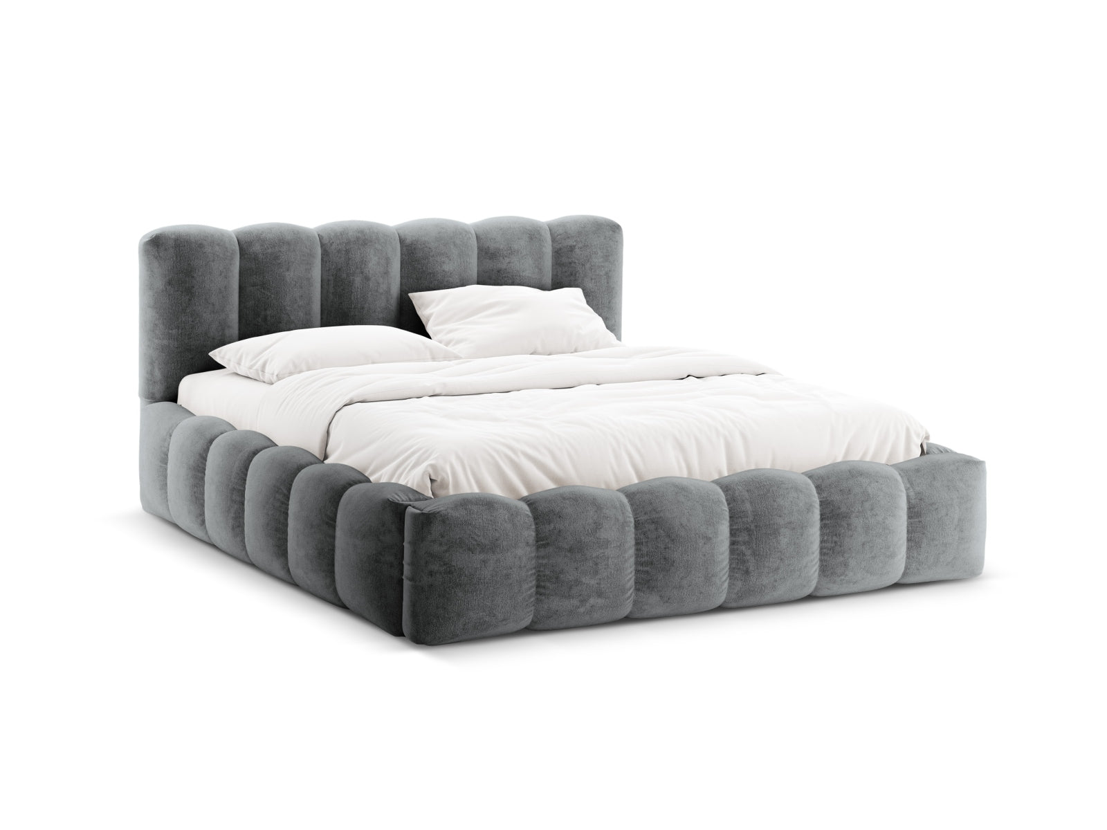 Lupine Storage Bed With Headboard — Platinum