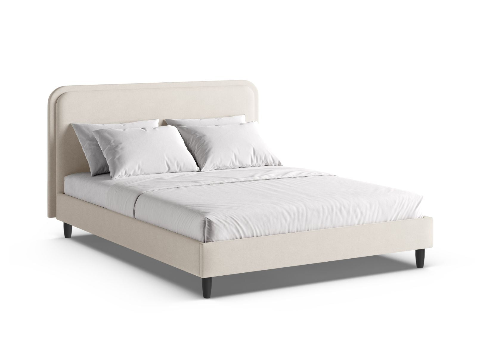Aveline Bed With Headboard — Ivory