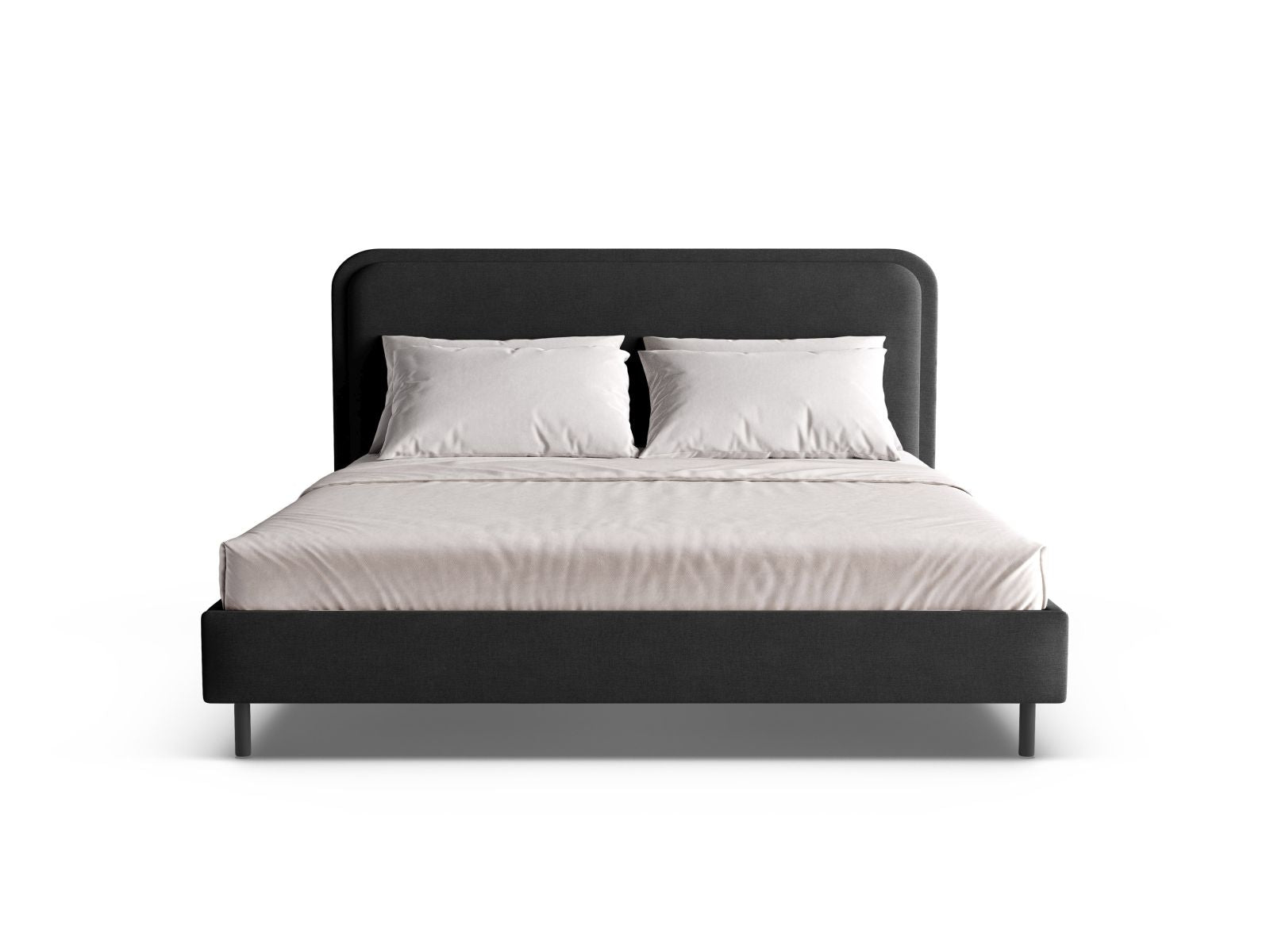 Aveline Bed With Headboard — Black