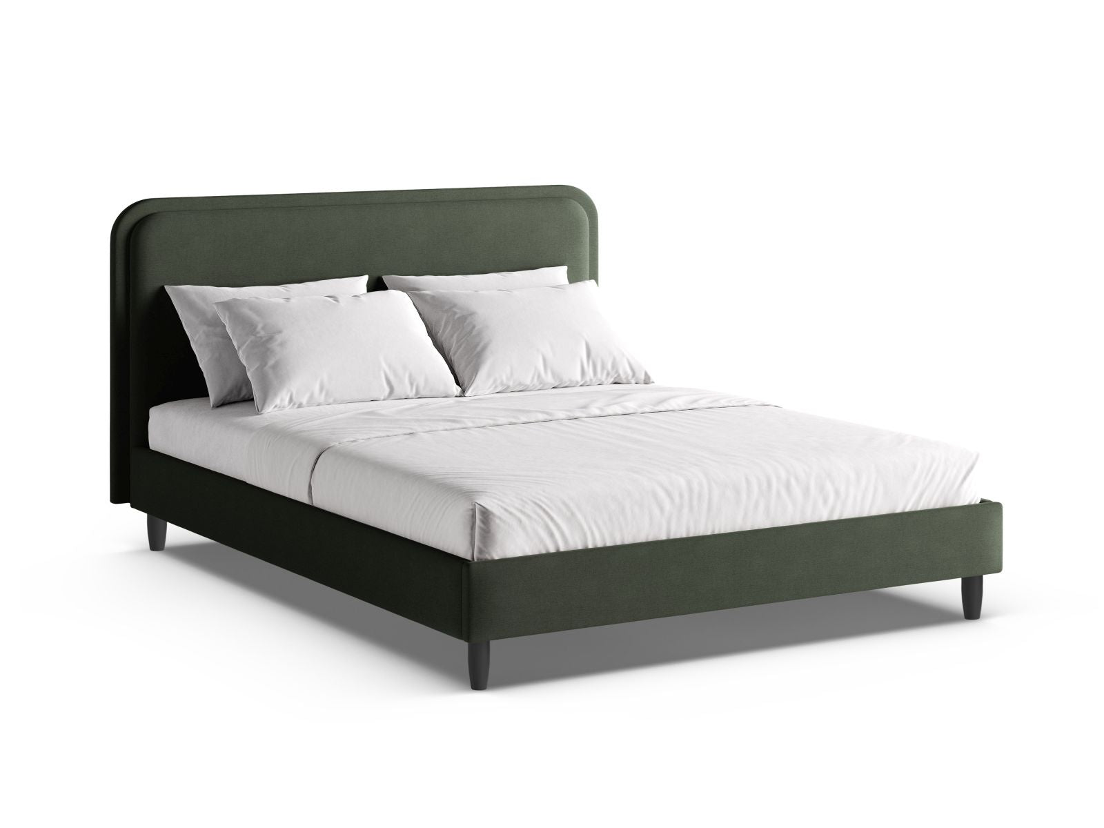 Aveline Bed With Headboard — Moss Green