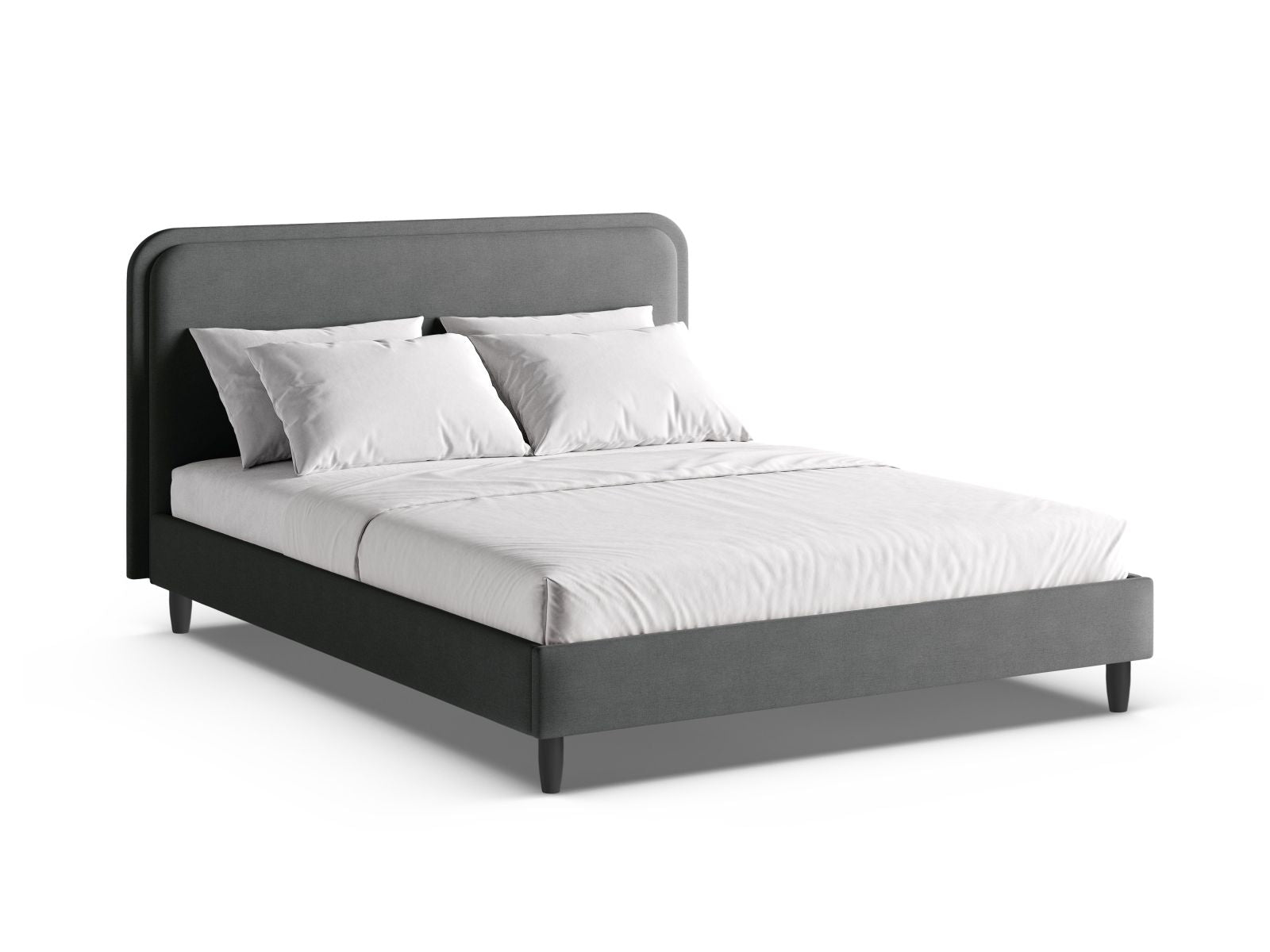 Aveline Bed With Headboard — Navy Blue