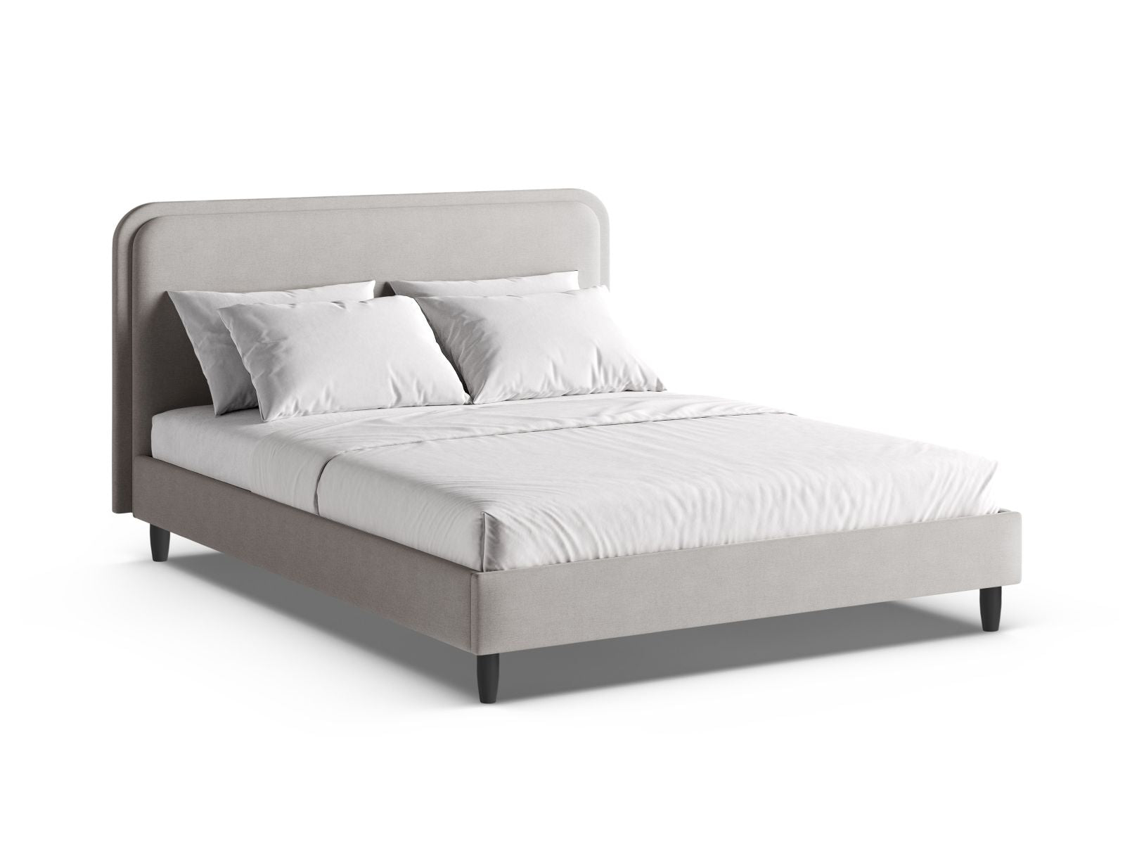 Aveline Bed With Headboard — Dark Grey