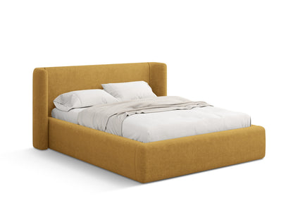 Bett Strukturstoff Schwarz Jolene — Light Olive