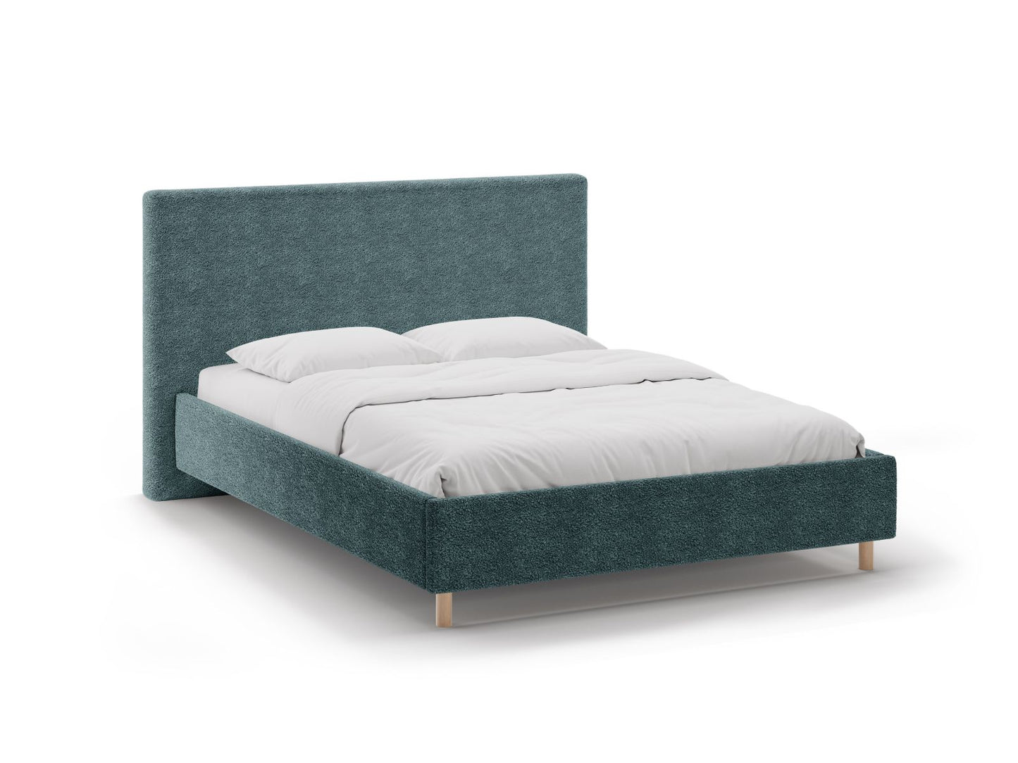 Bett Bouclé Brick Eloise — Petrol