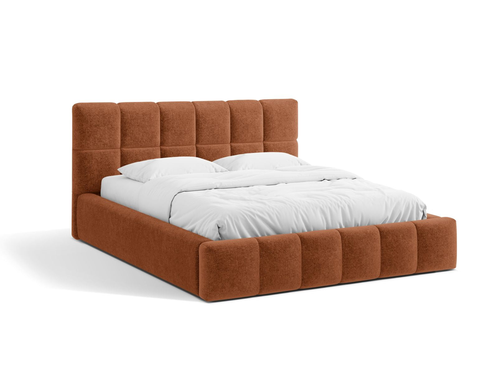 Bellis Storage Bed With Headboard — Brick
