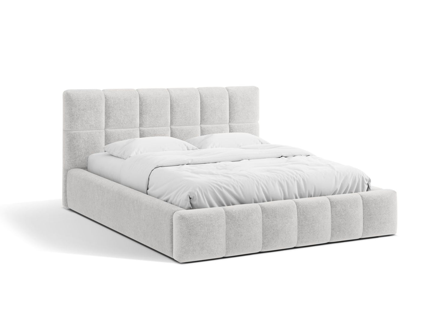 Bett Chenille Anthrazit Bellis — Silver
