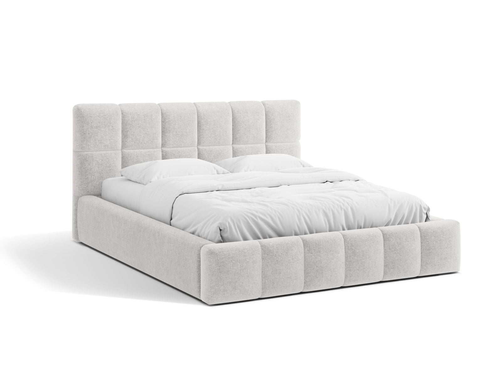 Bellis Storage Bed With Headboard — Silver