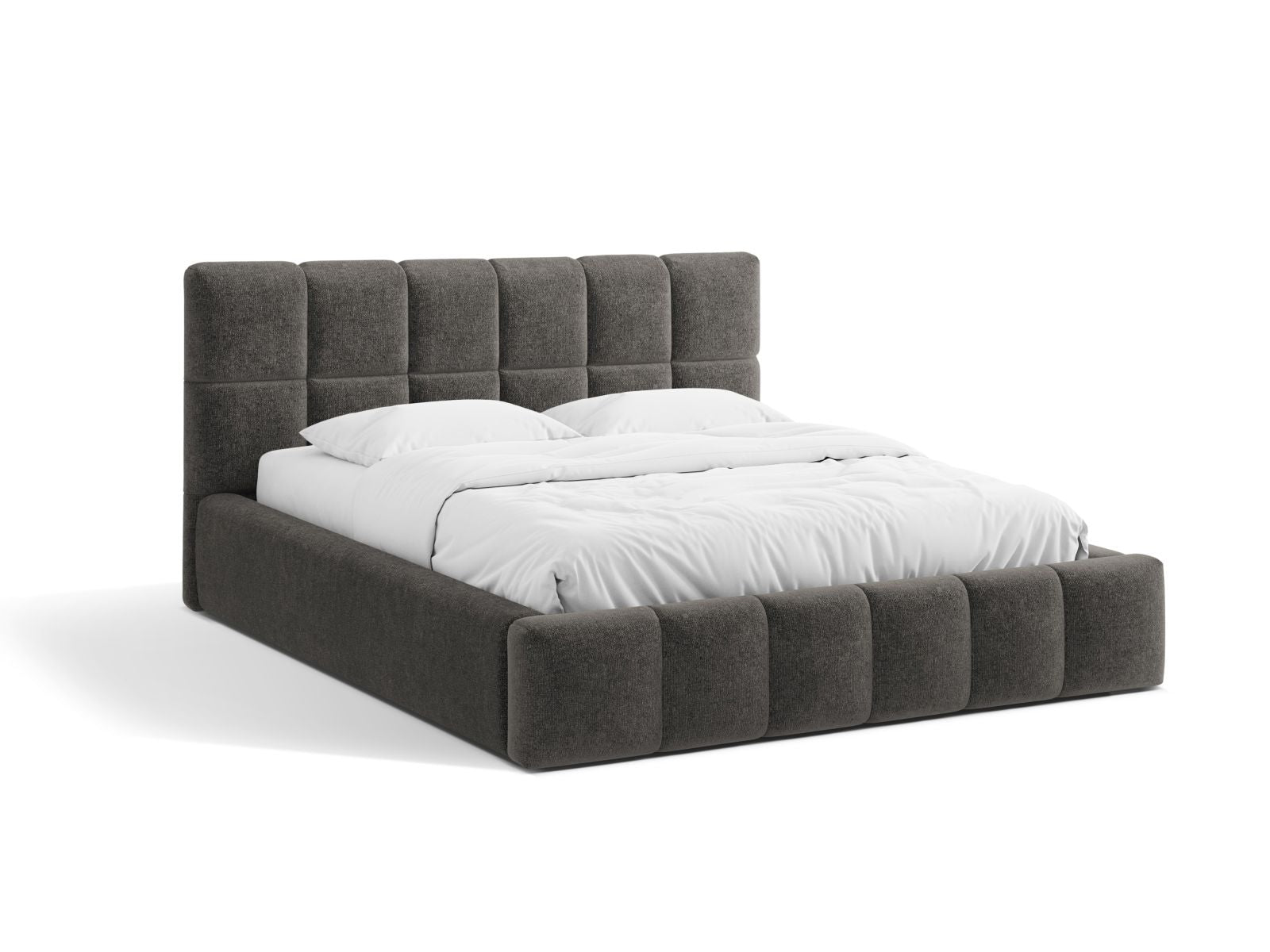 Bellis Storage Bed With Headboard — Dark Grey