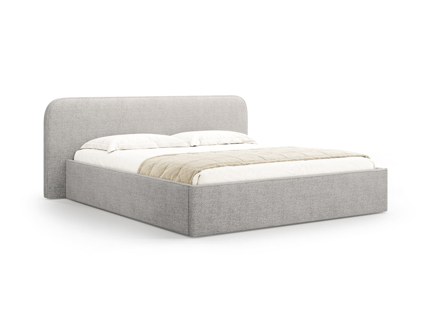 Bett Bouclé Anthrazit Elizabeth — Silver
