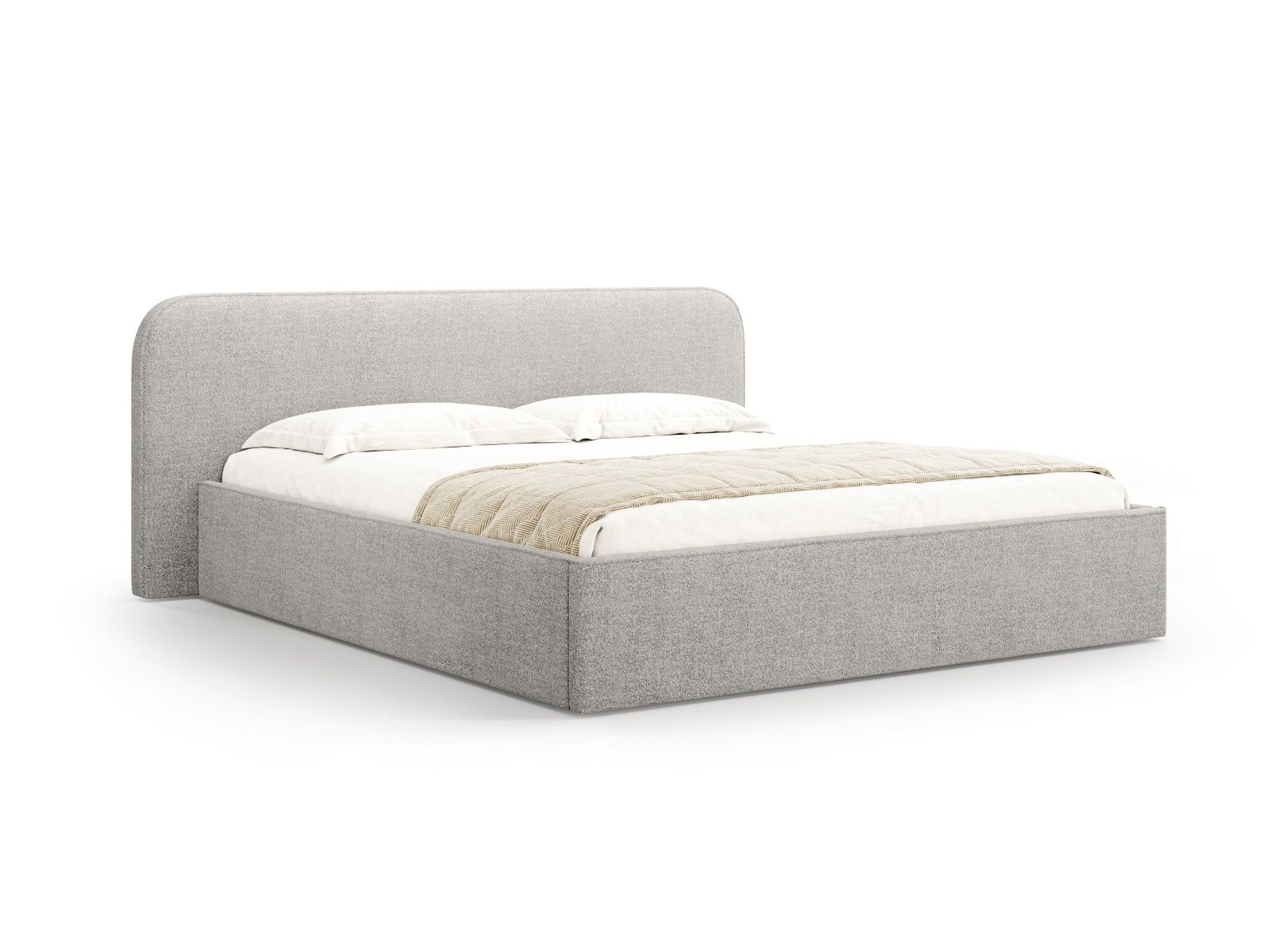 Elizabeth Storage Bed With Headboard — Silver