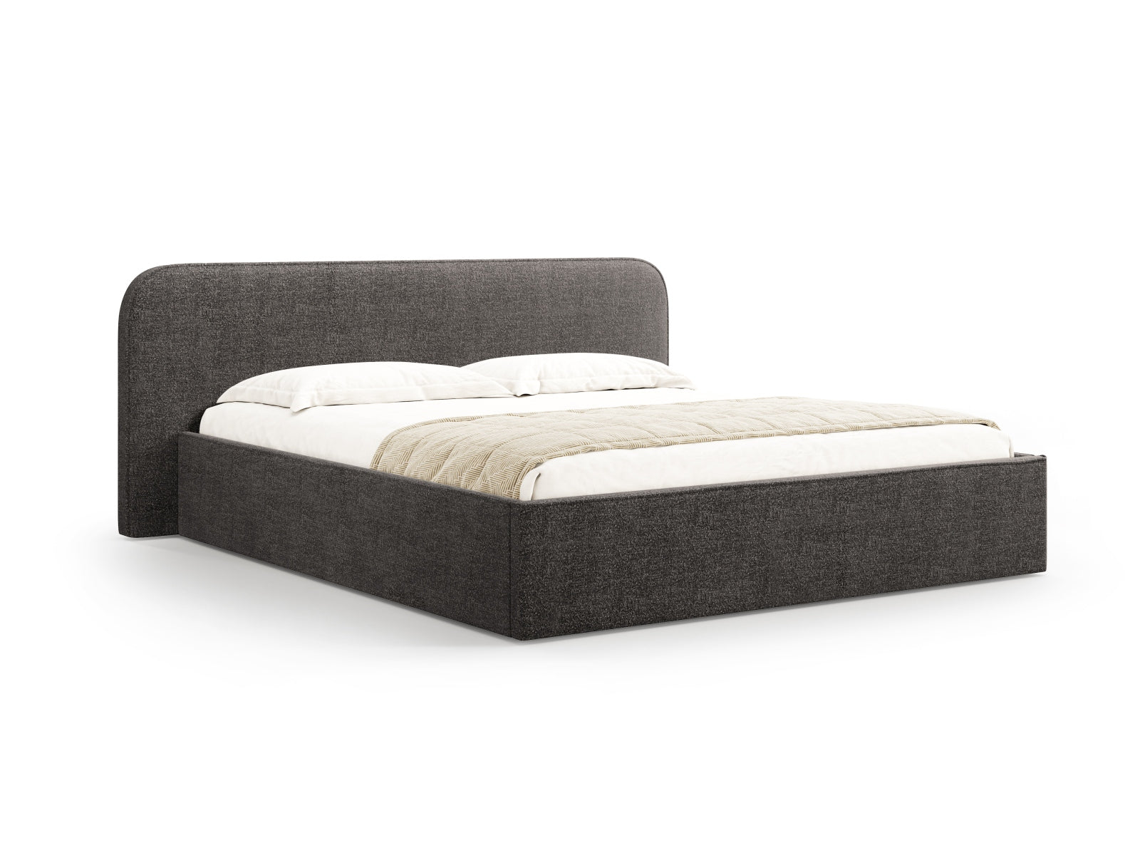 Bett Bouclé Anthrazit Elizabeth — Anthracite