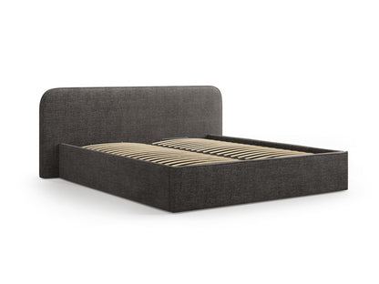 Bett Bouclé Anthrazit Elizabeth — Maße und Details