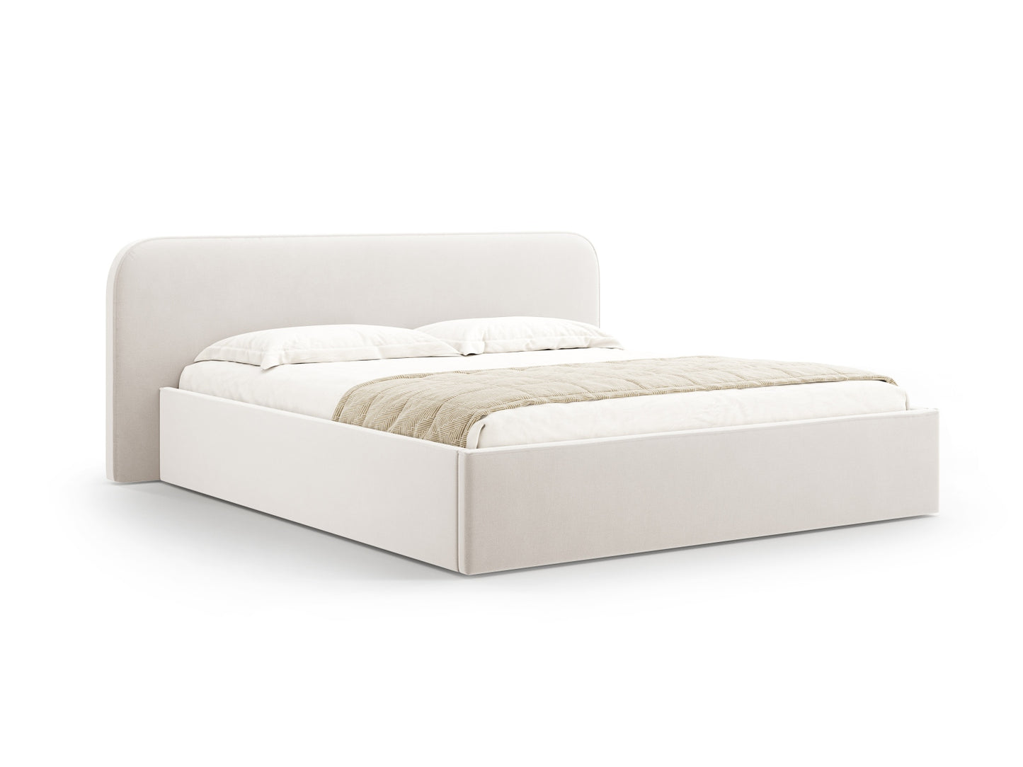 Bett Samt Schwarz Elizabeth — Ivory