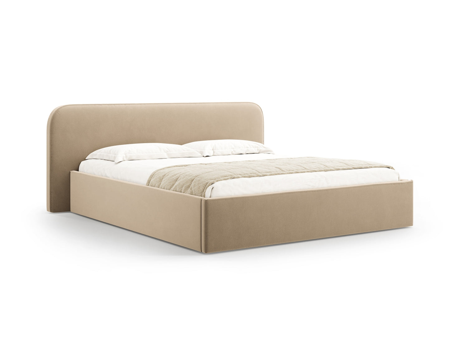 Bett Samt Schwarz Elizabeth — Sand