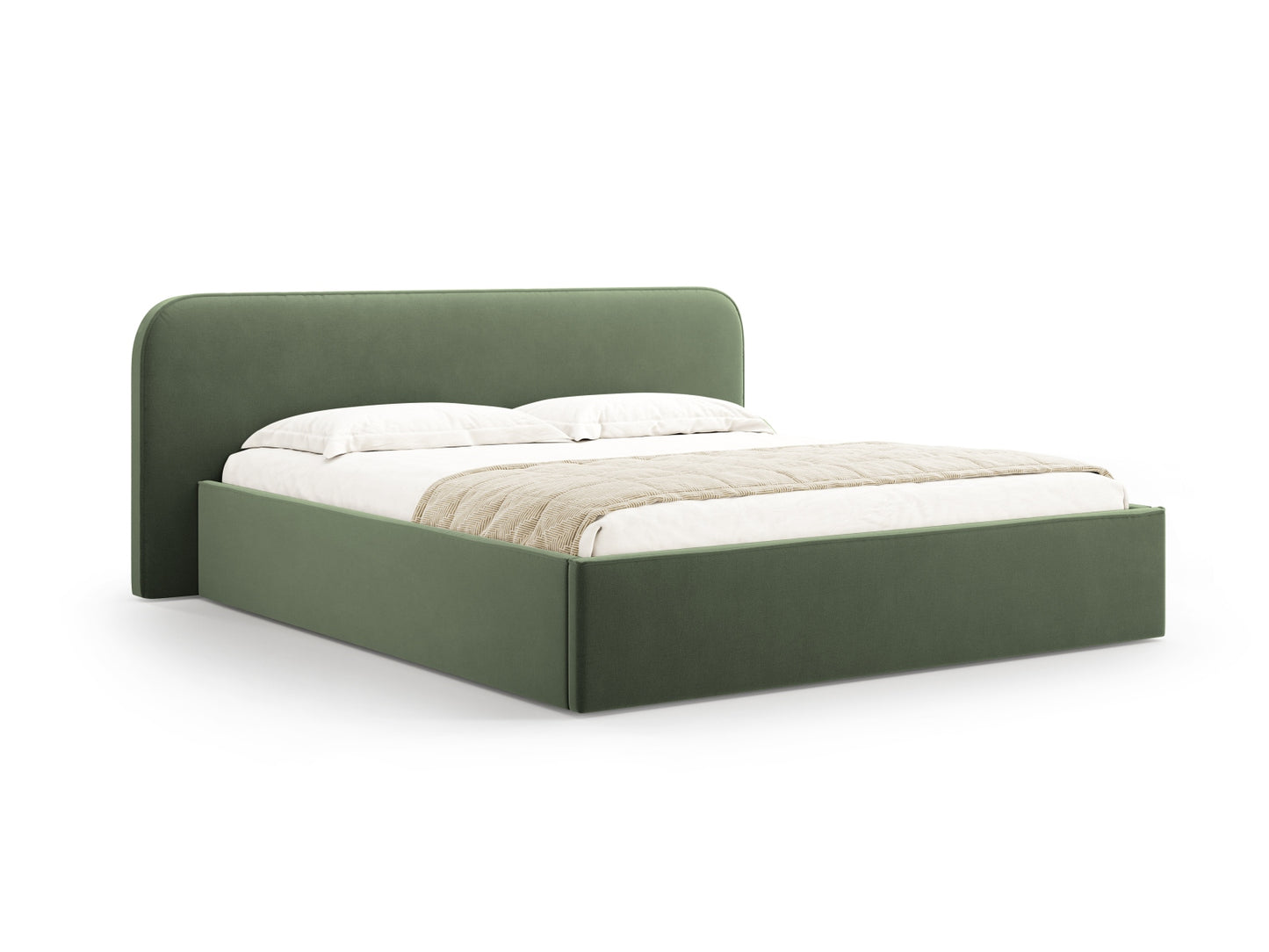Bett Samt Schwarz Elizabeth — Moss Green