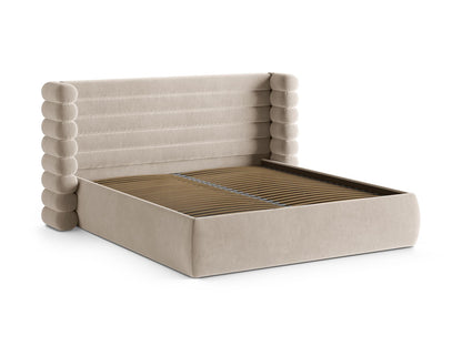 Bett Samt Beige Mount — Maße und Details